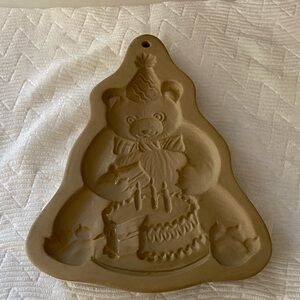 Teddy Bear Cookie mold with birthday cake